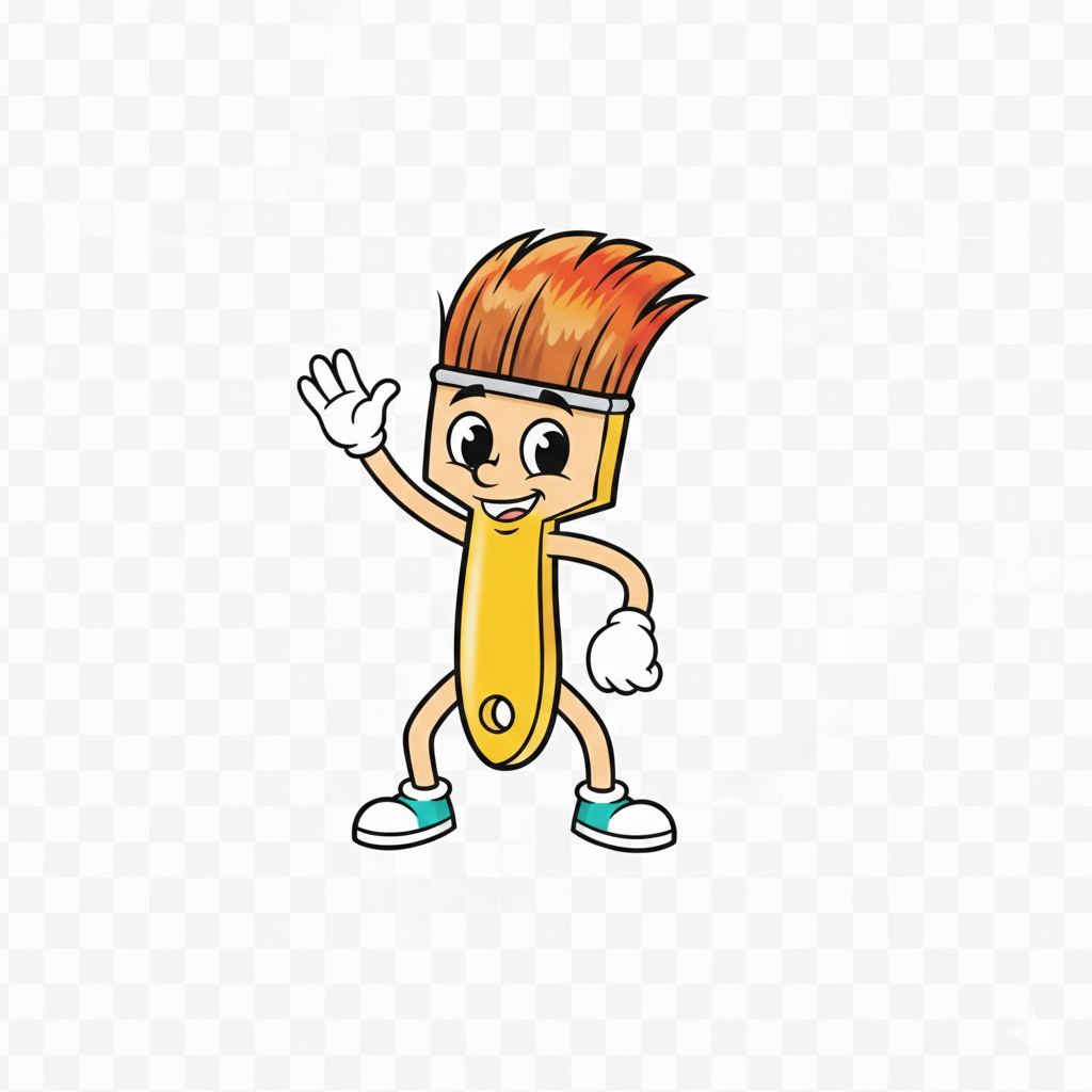 Brushy — Serika Books mascot